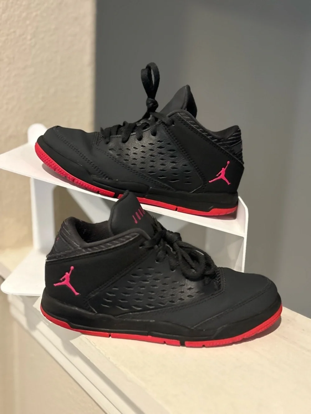 Nike Jordan Flight Origin Black/Fuchsia/ 921199-009 Toddler Size 12C